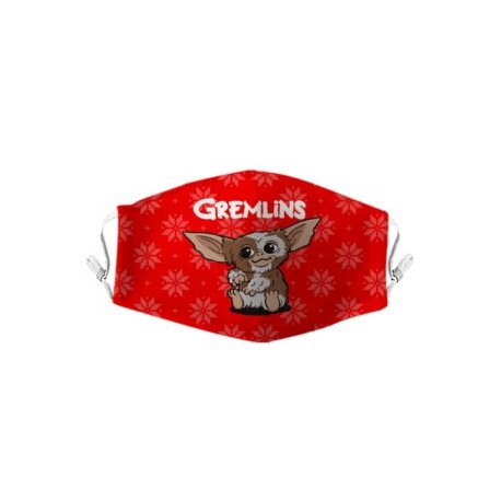 Cubreboca gremlins (gizmo) navideño