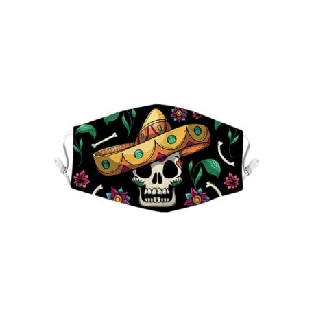 Cubreboca calaverin mexicano